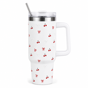 Minimal Cherry Coquette Travel Tumbler