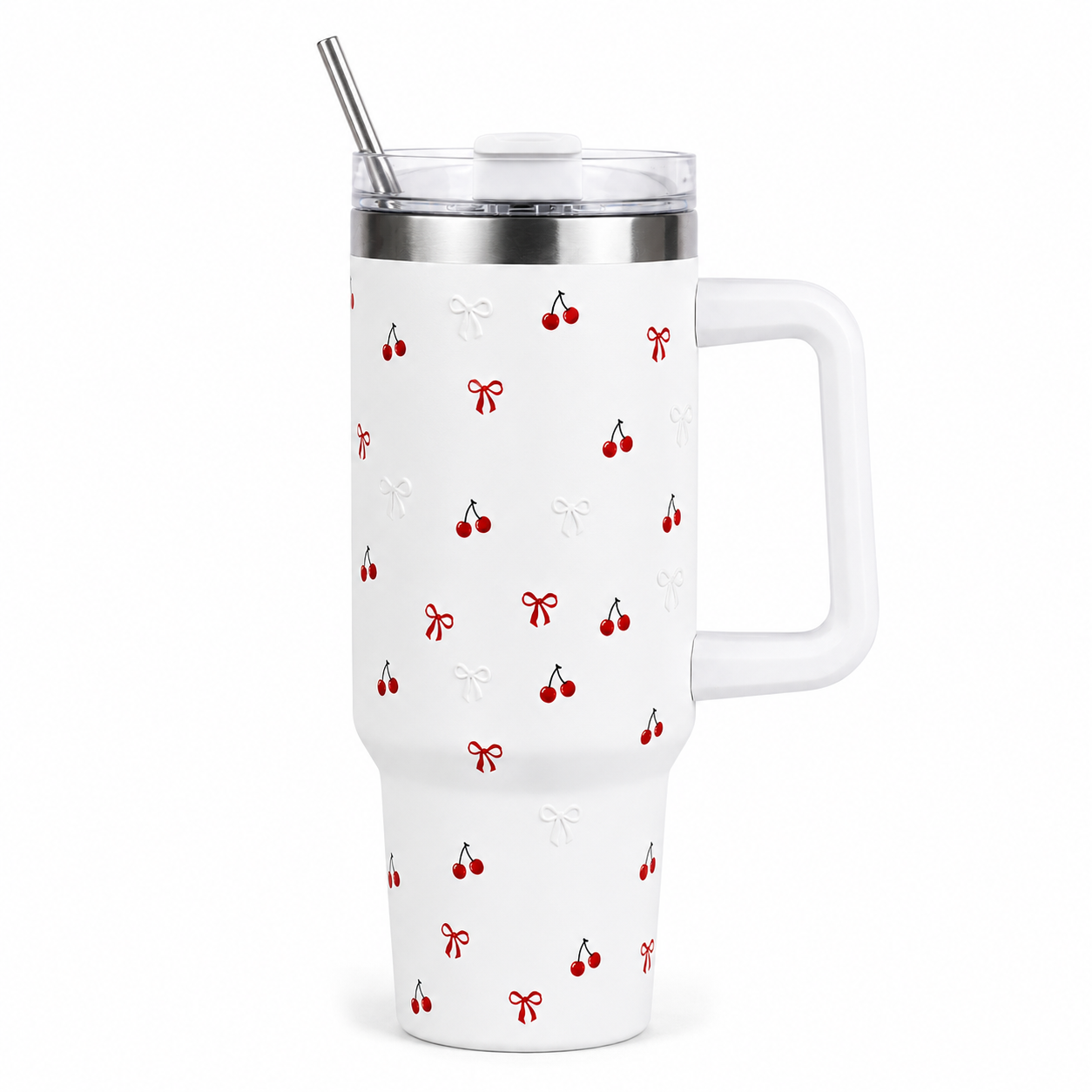 Minimal Cherry Coquette Travel Tumbler