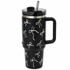 Black Bow Aesthetic Travel Tumbler