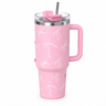 Pink Bow Aesthetic Travel Tumbler