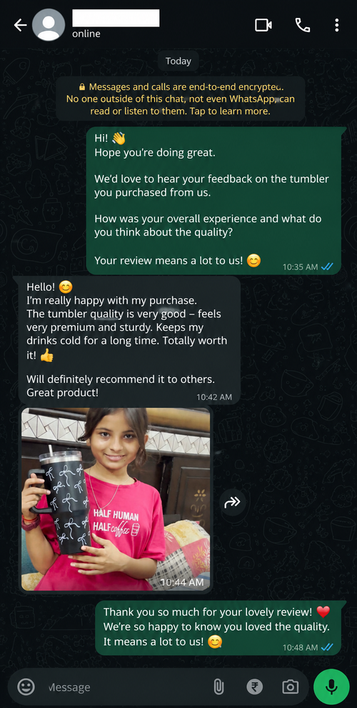 Customer feedback