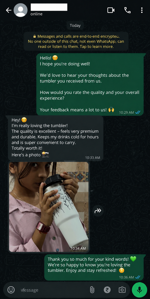 Customer feedback