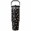 Midnight Bloom Floral Tumbler – 900ML Insulated Travel Mug with Handle