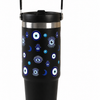Midnight Nazar Tumbler – Evil Eye Insulated Travel Mug (Black Edition)