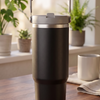 900ML Premium Stainless Steel Insulated Tumbler with Handle & Straw