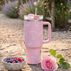 Pink Bow Aesthetic Travel Tumbler