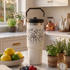 Minimalist Wildflower Travel Tumbler