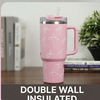 Pink Bow Aesthetic Travel Tumbler