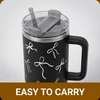 Black Bow Aesthetic Travel Tumbler