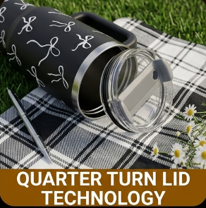 Black Bow Aesthetic Travel Tumbler