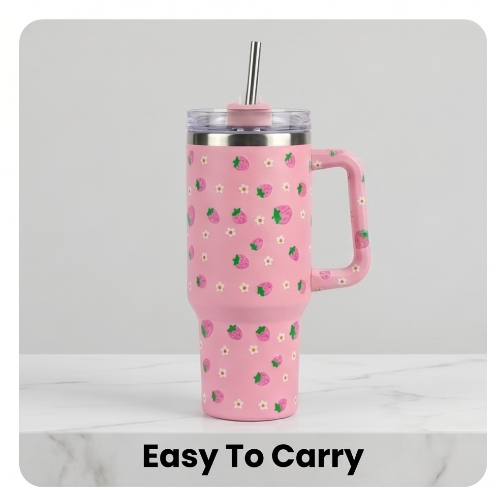 Strawberry Dream Stainless Steel Tumbler